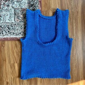 Hand knit low back sweater tank